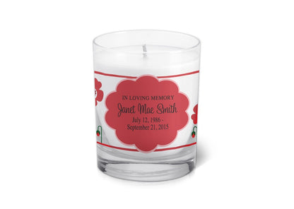 Scarlett Personalized Votive Memorial Candle - The Funeral Program Site