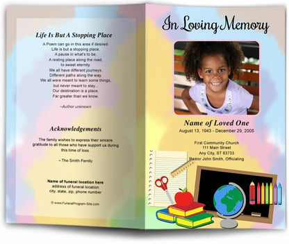 School Funeral Program Template - The Funeral Program Site