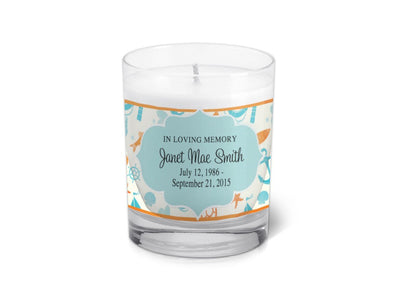 Seabreeze Personalized Votive Memorial Candle - The Funeral Program Site