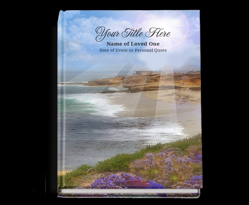 Seashore Perfect Bind Memorial Funeral Guest Book - The Funeral Program Site