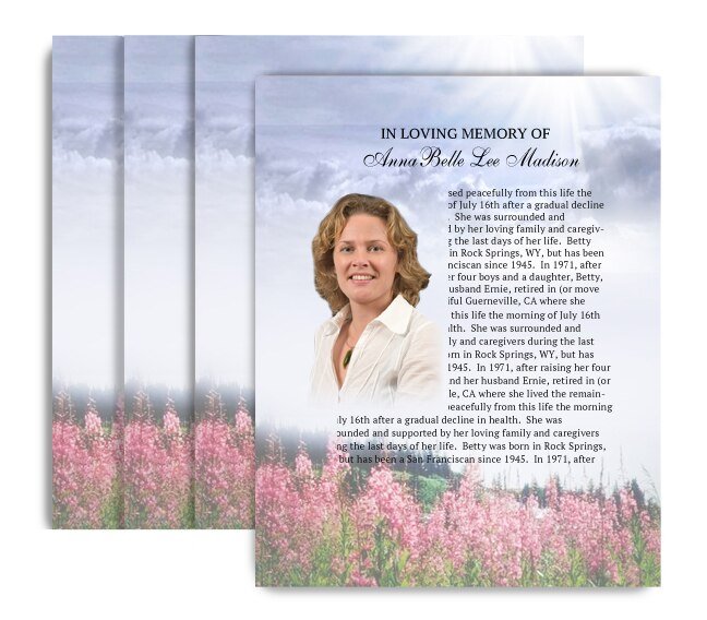 Seasons Funeral Flyer Design & Print (Pack of 50) - The Funeral Program Site