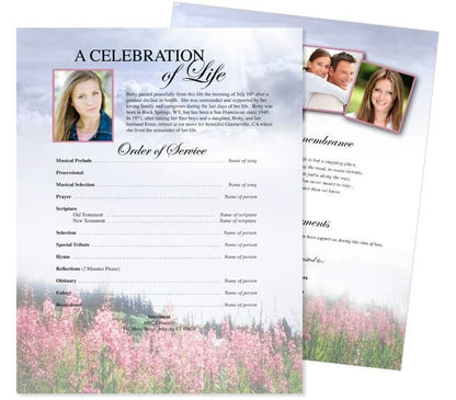 Seasons Funeral Flyer Template - The Funeral Program Site