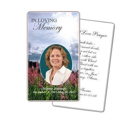 Seasons Funeral Prayer Card Template - The Funeral Program Site