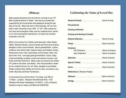 Seasons Funeral Program Template - The Funeral Program Site