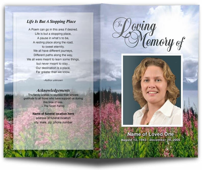 Seasons Funeral Program Template - The Funeral Program Site