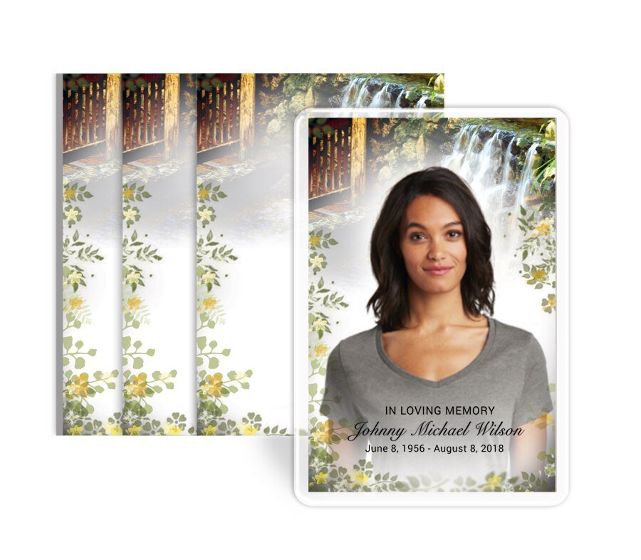 Serene Funeral Prayer Card Design & Print (Pack of 50) - The Funeral Program Site