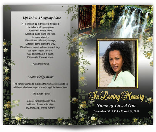 Serene Funeral Program Template - The Funeral Program Site