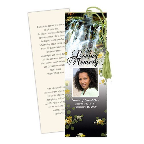 Serene Memorial Bookmark Template - The Funeral Program Site