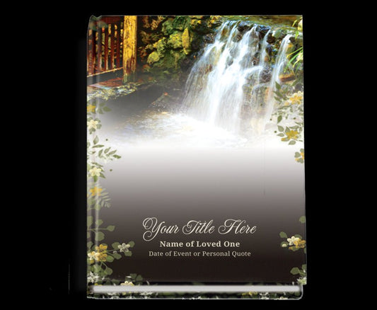 Serene Perfect Bind Memorial Funeral Guest Book - The Funeral Program Site