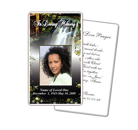 Serene Prayer Card Template - The Funeral Program Site