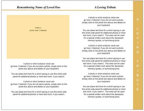 Shine 8 - Sided Graduated Program Template - The Funeral Program Site