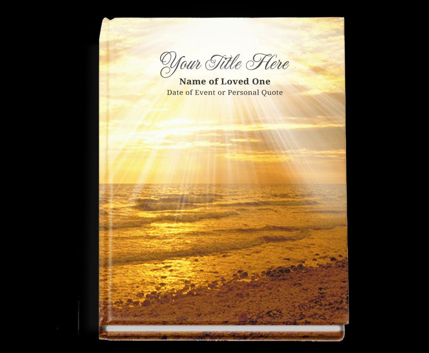 Shine Perfect Bind Memorial Funeral Guest Book - The Funeral Program Site