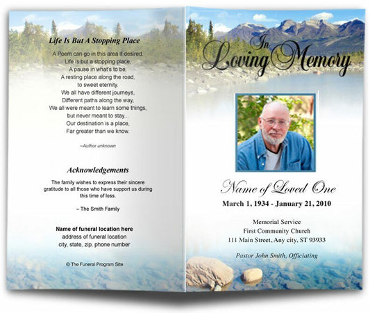 Sierra Funeral Program Template - The Funeral Program Site