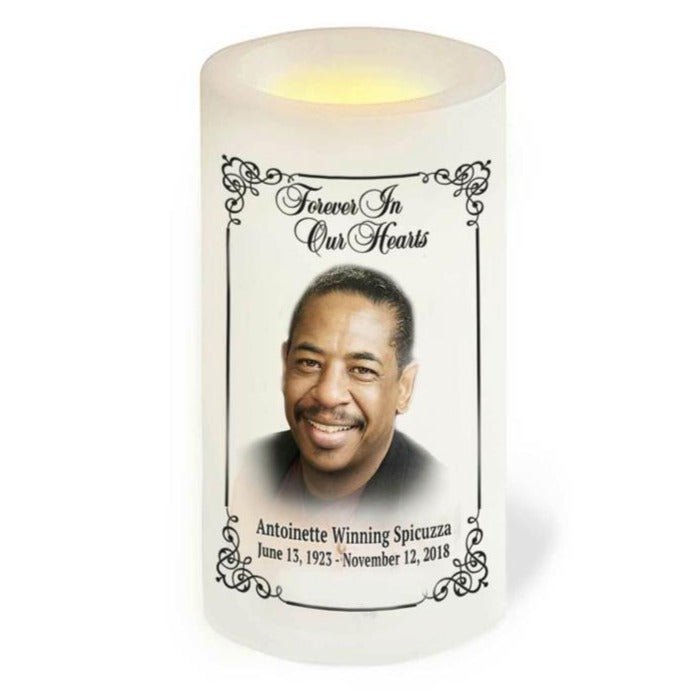 Signature Flameless LED Personalized Memorial Candle - The Funeral Program Site