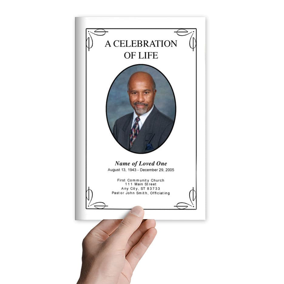 Simple Funeral Program Template - The Funeral Program Site