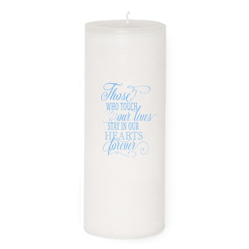 Simple Personalized Wax Pillar Memorial Candle - The Funeral Program Site