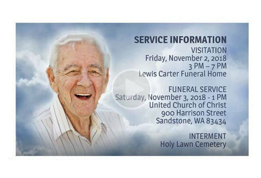 Skies Social Media Funeral Service Announcement Video 1080p - The Funeral Program Site