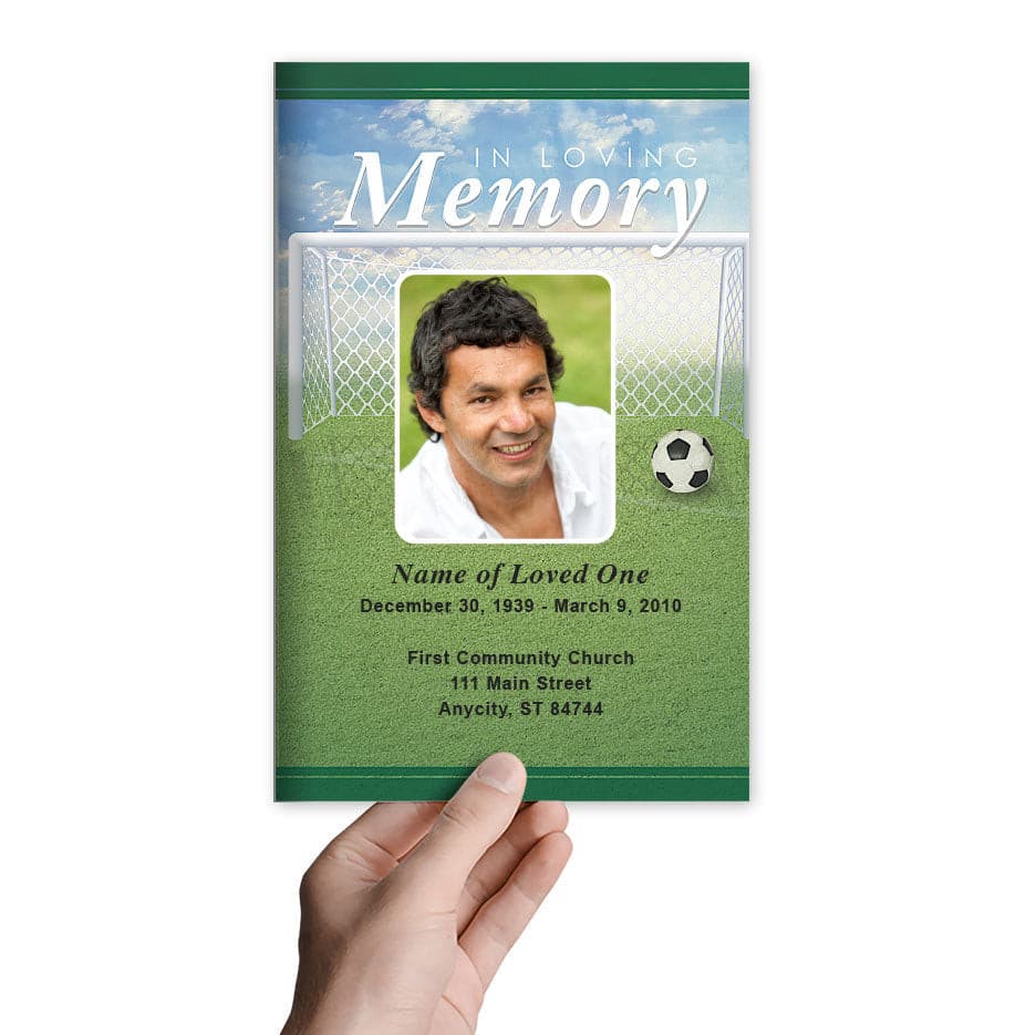 Soccer Funeral Program Template - The Funeral Program Site