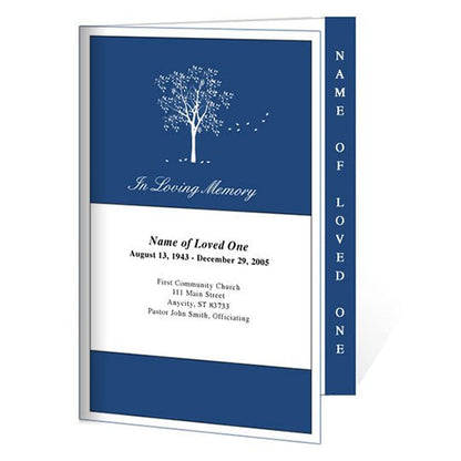 Solitude 4 - Sided Graduated Funeral Program Template - The Funeral Program Site