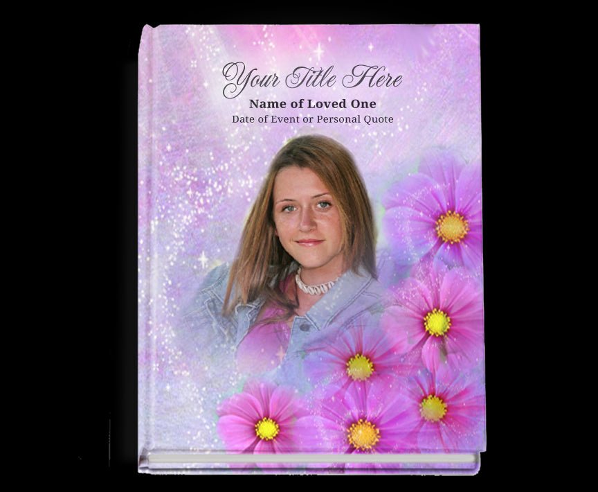 Sparkle Perfect Bind Memorial Funeral Guest Book - The Funeral Program Site