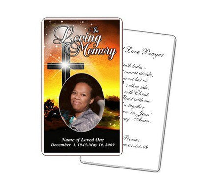 Splendor Prayer Card Template - The Funeral Program Site