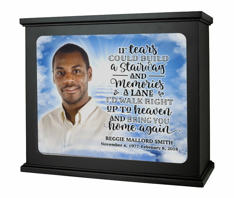 Stairway To Heaven Photo Light Box Memorial - The Funeral Program Site