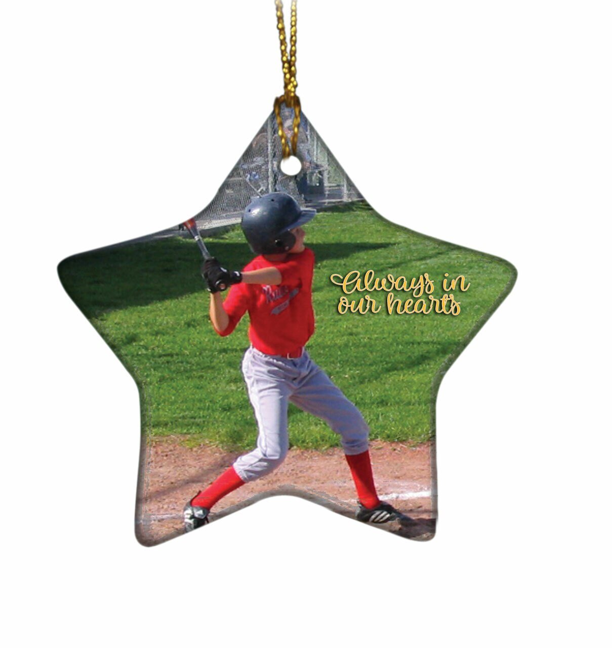 Star Ceramic In Loving Memory Christmas Ornament - The Funeral Program Site