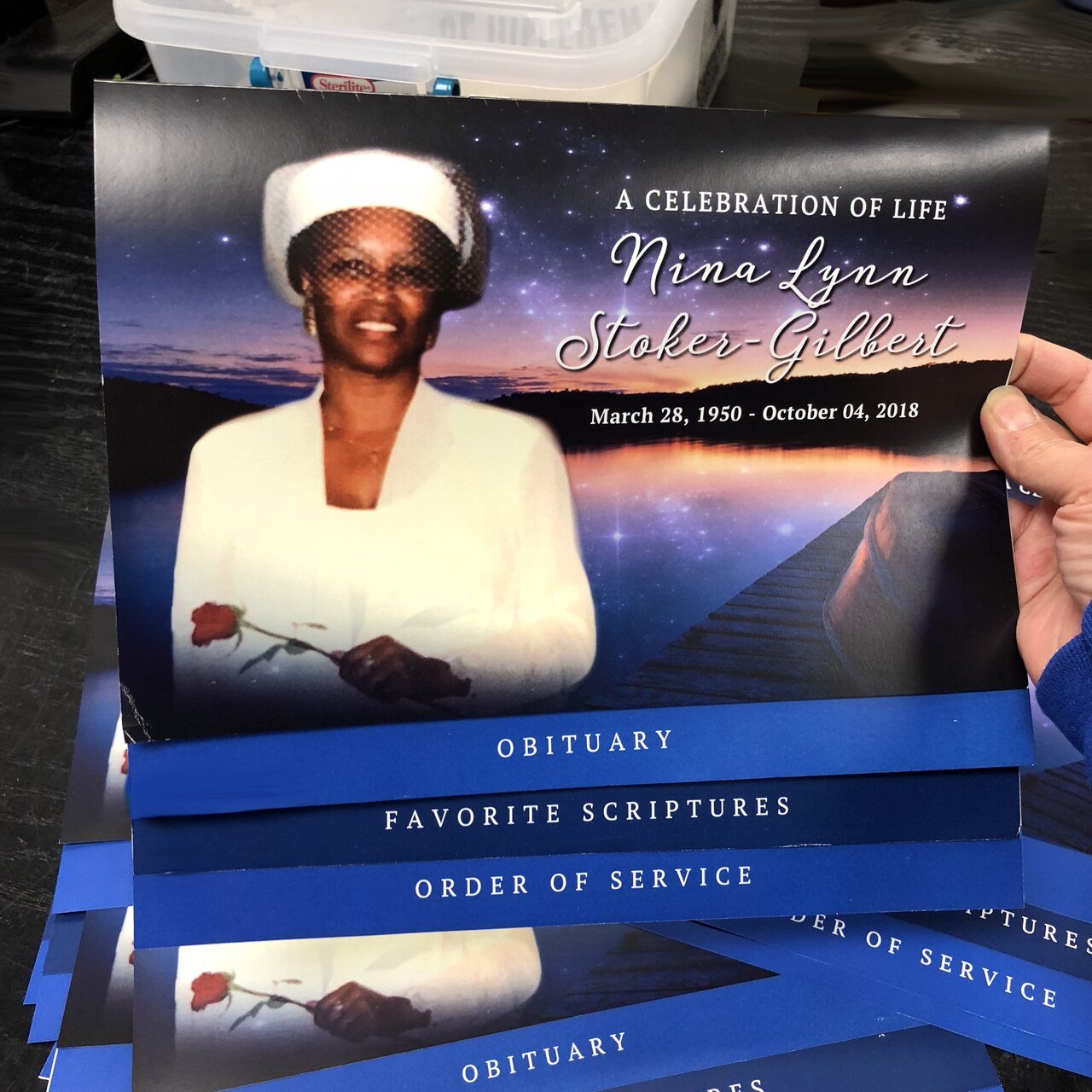 Starlight 8 - Sided Graduated Bottom Program Design & Print (Pack of 50) - The Funeral Program Site