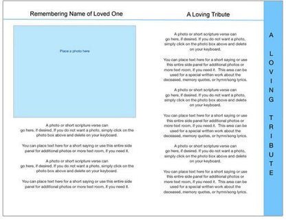 Starlight 8 - Sided Graduated Program Template - The Funeral Program Site