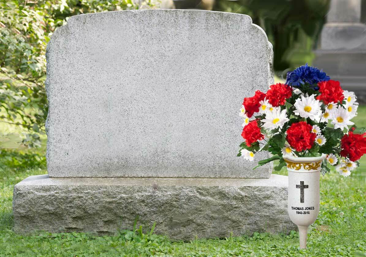 Sturdy Grave Flower Holder Personalized - The Funeral Program Site