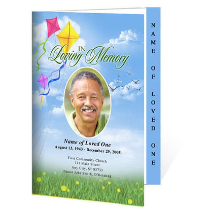 Summer 4 - Sided Graduated Funeral Program Template - The Funeral Program Site