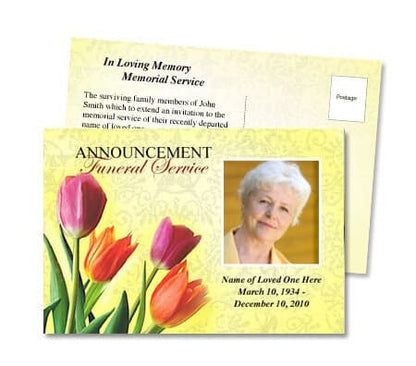 Sunny Funeral Announcement Template - The Funeral Program Site