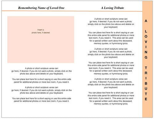 Sunrise 8 - Sided Graduated Program Template - The Funeral Program Site