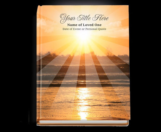 Sunrise Perfect Bind Memorial Funeral Guest Book - The Funeral Program Site