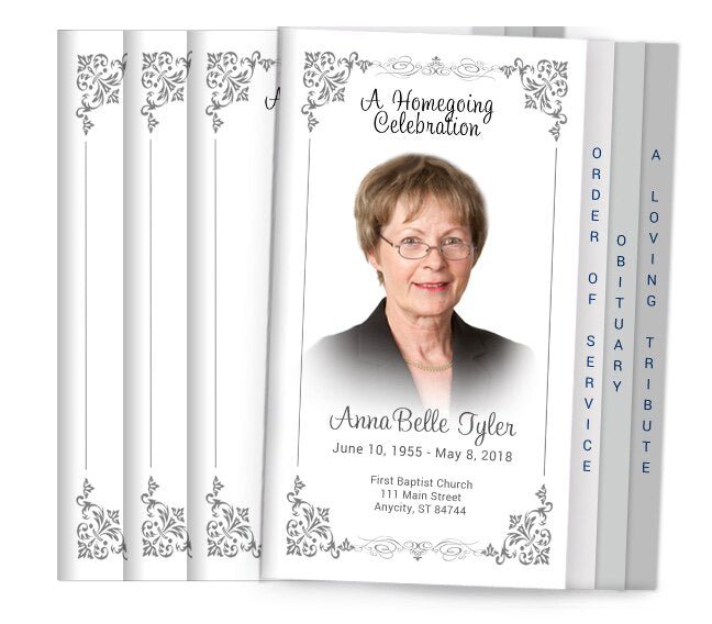 Sweetheart 8 - Sided Graduated Funeral Program Design & Print (Pack 50) - The Funeral Program Site