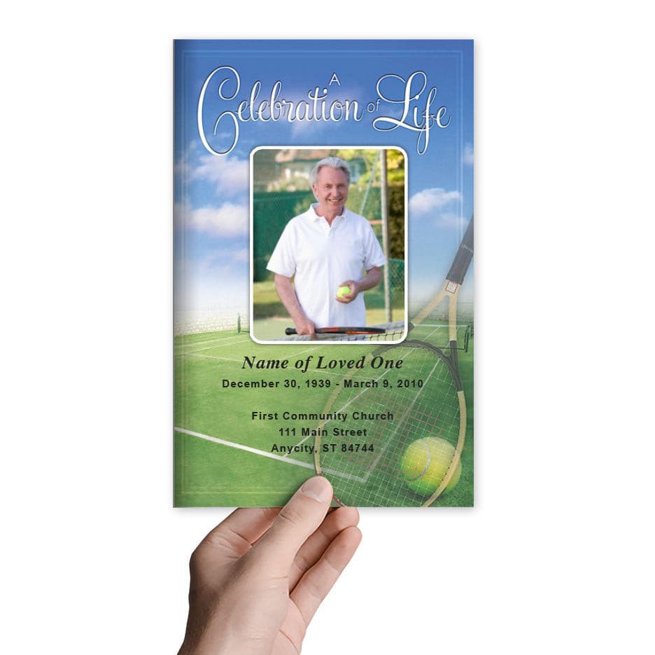 Tennis Funeral Program Template - The Funeral Program Site