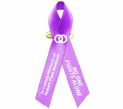 Testicular Cancer Ribbon (Orchid Purple) - Pack of 10 - The Funeral Program Site