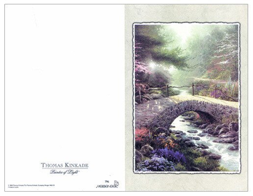 Thomas Kinkade Bridge of Faith Funeral Paper (Pack of 25) - The Funeral Program Site