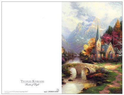 Thomas Kinkade Mountain Chapel Funeral Paper (Pack of 25) - The Funeral Program Site