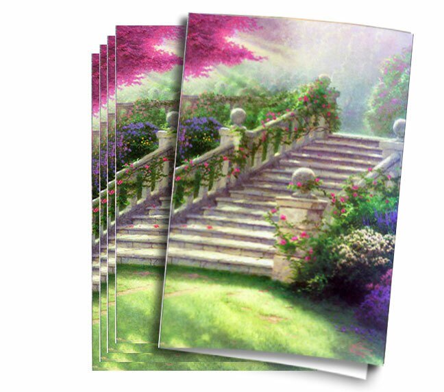 Thomas Kinkade Stairway of Paradise Funeral Paper (Pack of 25) - The Funeral Program Site