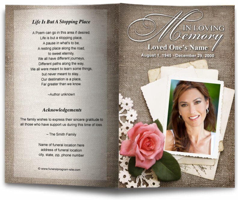 Tiffany Funeral Program Template - The Funeral Program Site