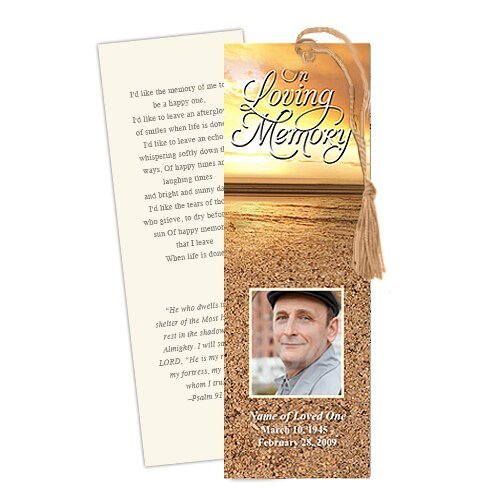 Timeless Memorial Bookmark Template - The Funeral Program Site