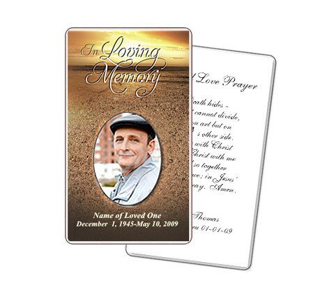 Timeless Prayer Card Template - The Funeral Program Site