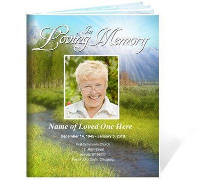 Tranquil Funeral Booklet Template - The Funeral Program Site