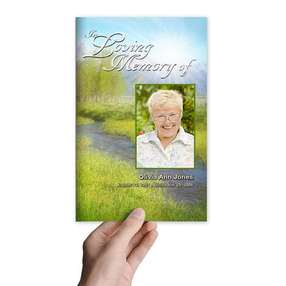 Tranquil Funeral Program Template - The Funeral Program Site