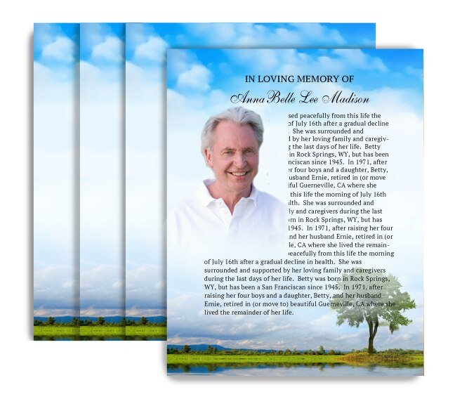 Treasure Funeral Flyer Design & Print (Pack of 50) - The Funeral Program Site