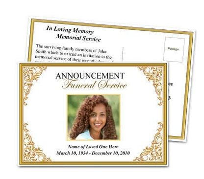 Tribute Funeral Announcement Template - The Funeral Program Site