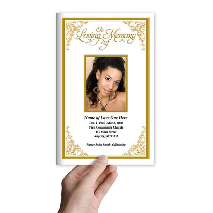 Tribute Funeral Program Template.