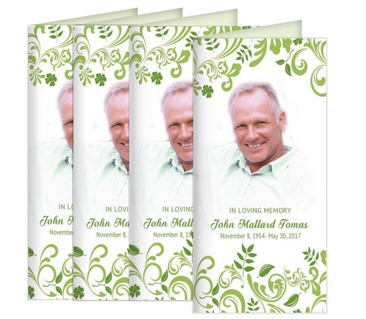 Tropicana Long Fold Program Design & Print (Pack of 50) - The Funeral Program Site