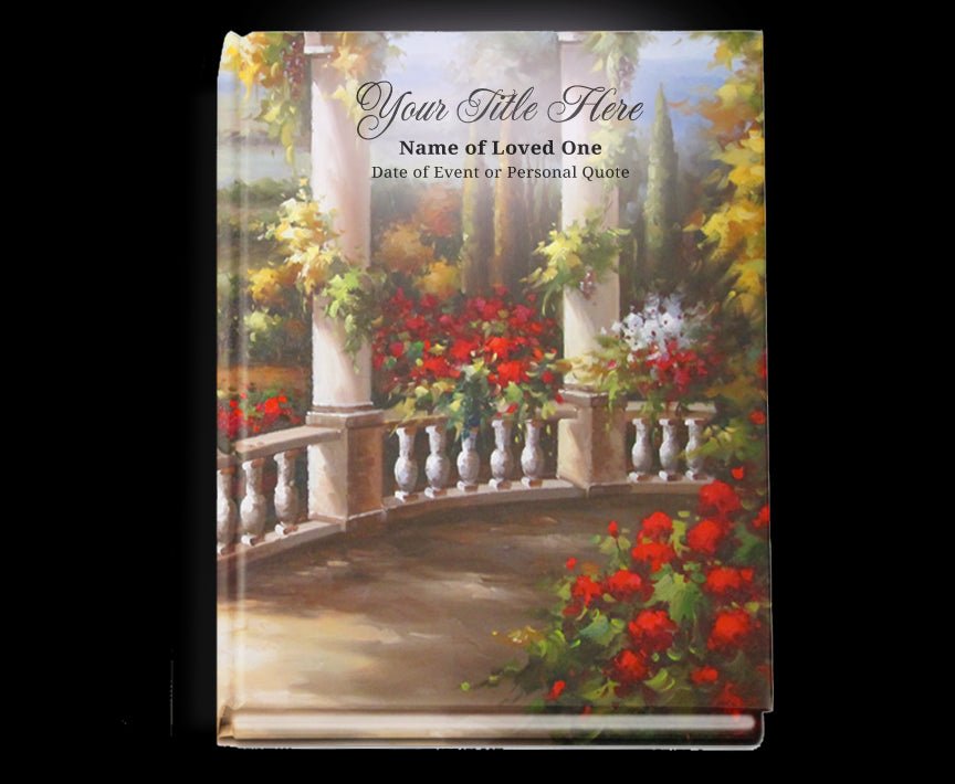 Tuscany Perfect Bind Memorial Funeral Guest Book - The Funeral Program Site